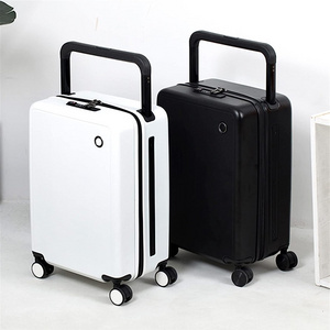 Fashion luxury trendy eminent wide trolley case large capacity PC luggage anti-theft  luggage with TSA lock USB for unisex