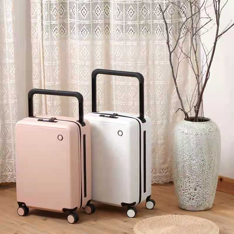 Fashion luxury trendy eminent wide trolley case large capacity PC luggage anti-theft  luggage with TSA lock USB for unisex