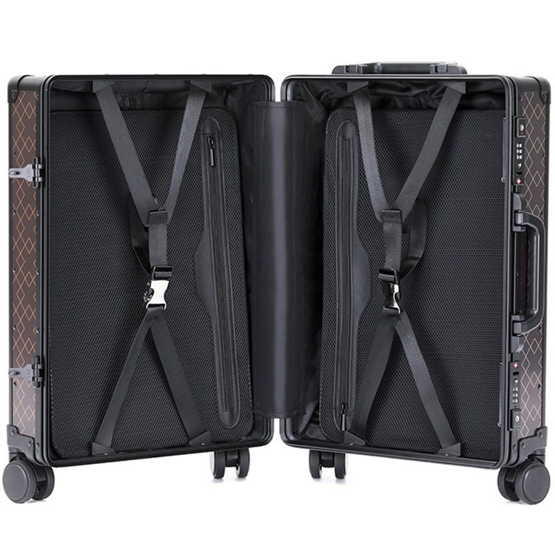 Chinese wholesale suitcase set hot sale pilot bag abs+pc luggage sets wrap angle valise 20/22/24/26 inch bagage 1 set suit case