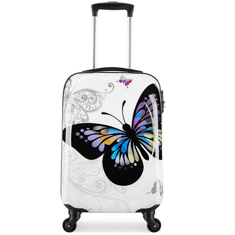 Classic logo custom ABS luggage bag popular luxury elegant and graceful travel trolley suitcases of the minnie for girls