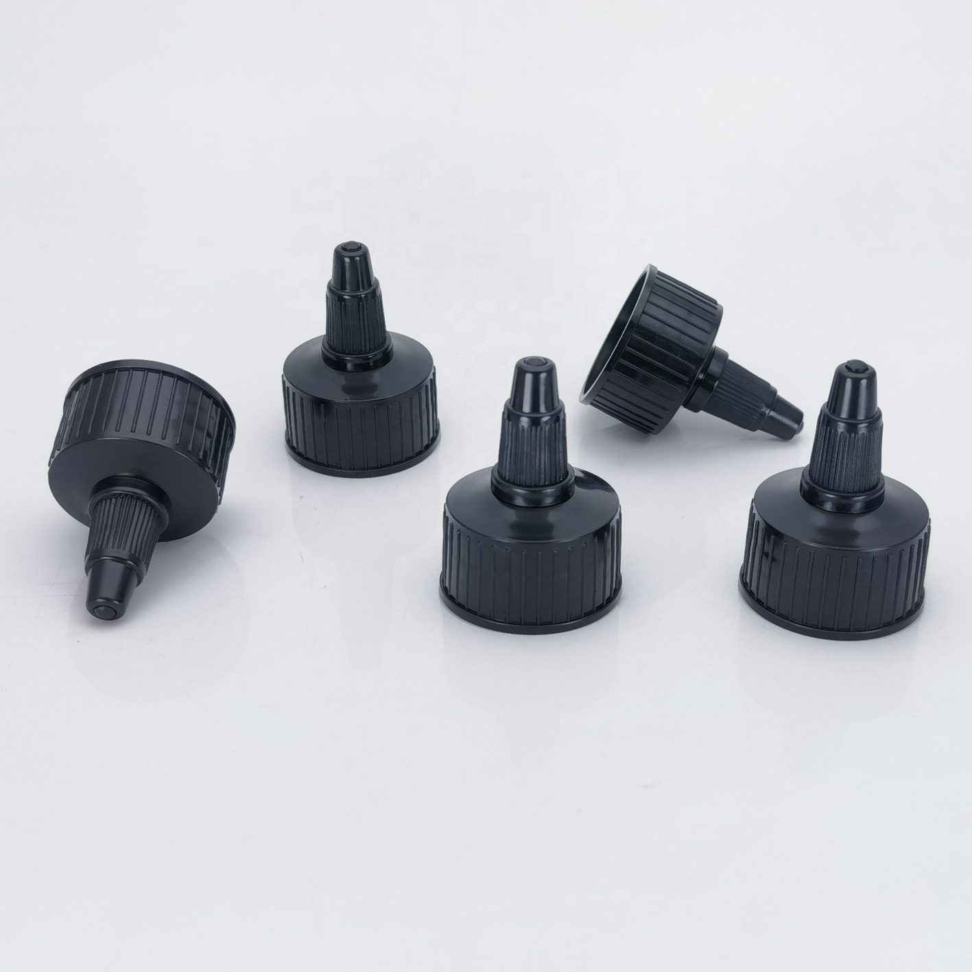 28mm long tip nozzle cap plastic bottle black nozzle cap 28-410 twist top cap