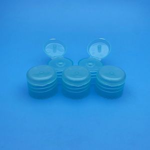 Transparent Color 28/410 Flat Glossy Snap Top Cap Shampoo Shower Gel Bottle Closures PP Plastic 28 MM Flip Top Caps