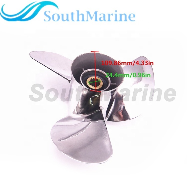 Boat Engines Stainless Steel Propeller 11x15-K For Yamaha 60HP 70HP 75HP 80HP 85HP 90HP 115HP 130HP Outboard Engine