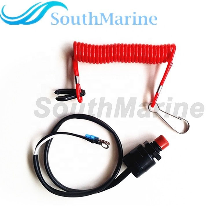 Boat Engines 682-82556-00  65W-82575-00 6E9-82575-00 Kill Stop Switch & Safety Tether Lanyard for Yamaha / Tohatsu Outboard Eng