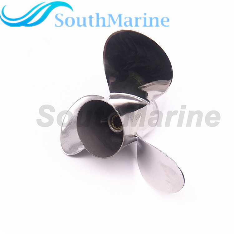 Boat Engine Stainless Steel Propeller 9 7/8x12-F for Yamaha 20HP 25HP 30HP Outboard Motor 664-45954-01-00