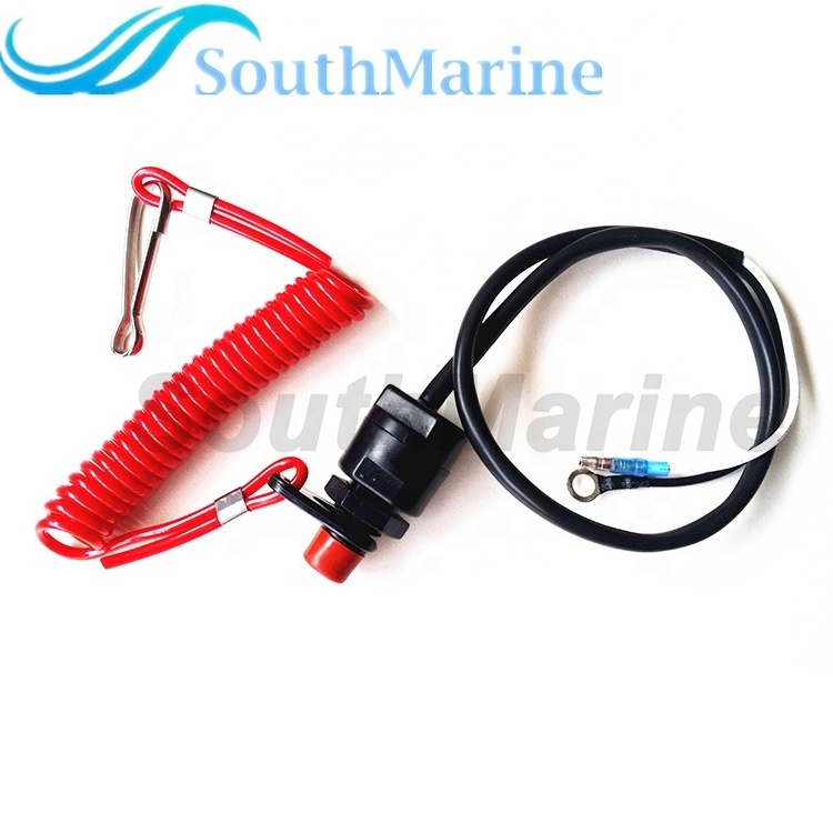 Boat Engines 682-82556-00  65W-82575-00 6E9-82575-00 Kill Stop Switch & Safety Tether Lanyard for Yamaha / Tohatsu Outboard Eng