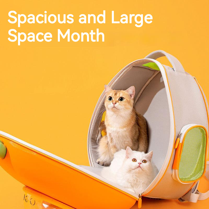 Carrot Portable Shoulder Bag Large Capacity Dog Out Space Capsule Cat Backpack Airline Compliant Pet Carrier Plastic