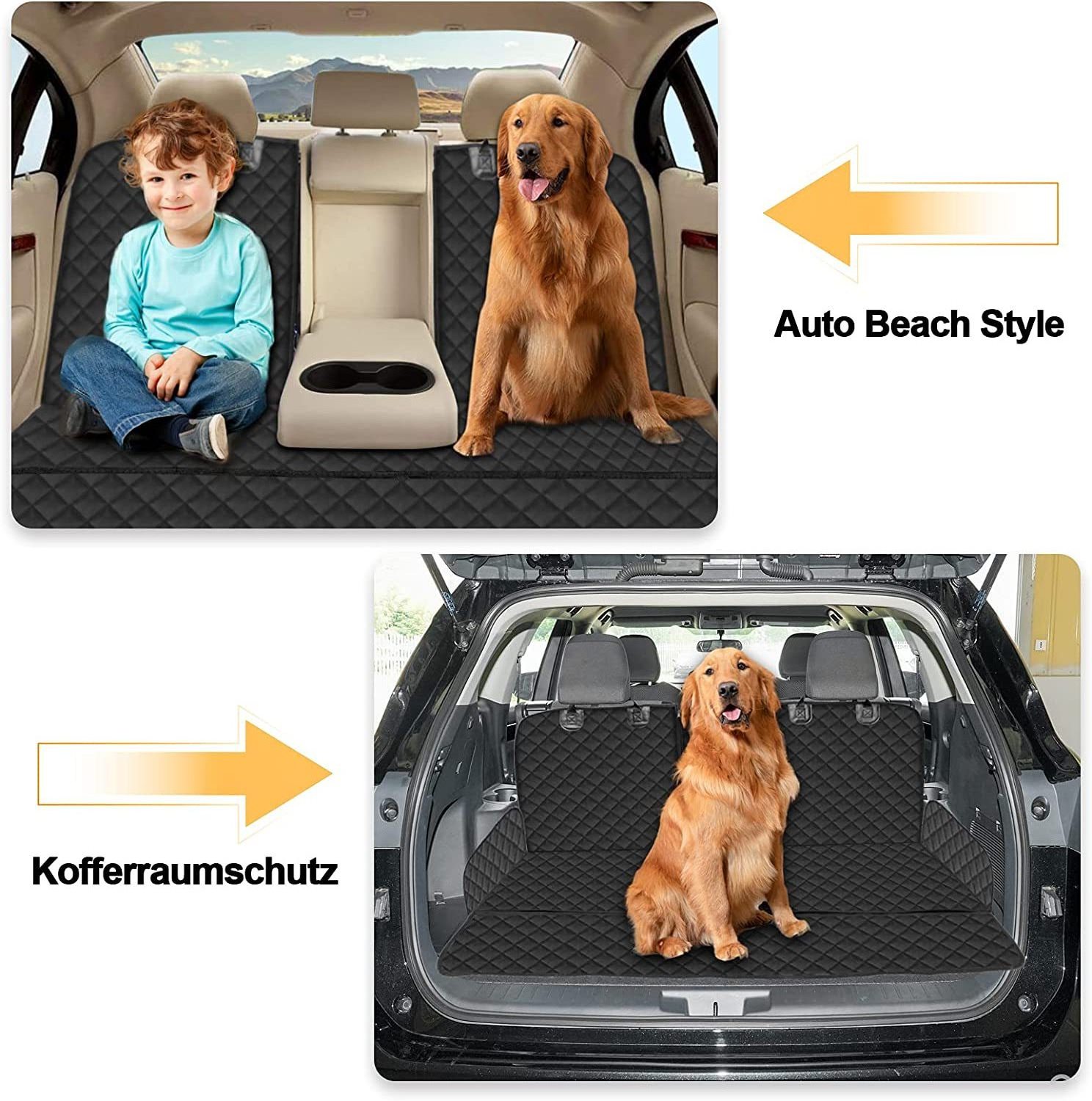 DRESSPET 2023 Hot Sale Eco-friendly Pet Seat Cover Waterproof Storage Pockets Dog Back Seat Hammock for Cars