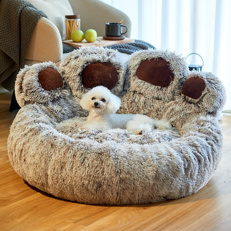 Wholesale XXL Eco Friendly Boucle Washable Waterproof Custom Memory Foam Sofa Human Cat Pet Luxury Dog Bed For Dogs