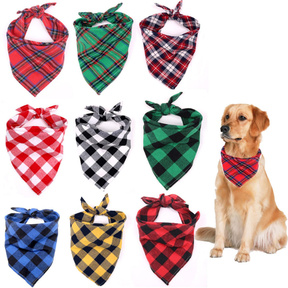 DRESSPET Luxury Sublimation Pet Collar Dog Cool Bandana Embroidered For Flannel Pets Blank Cotton Wholesale Lot Bulk