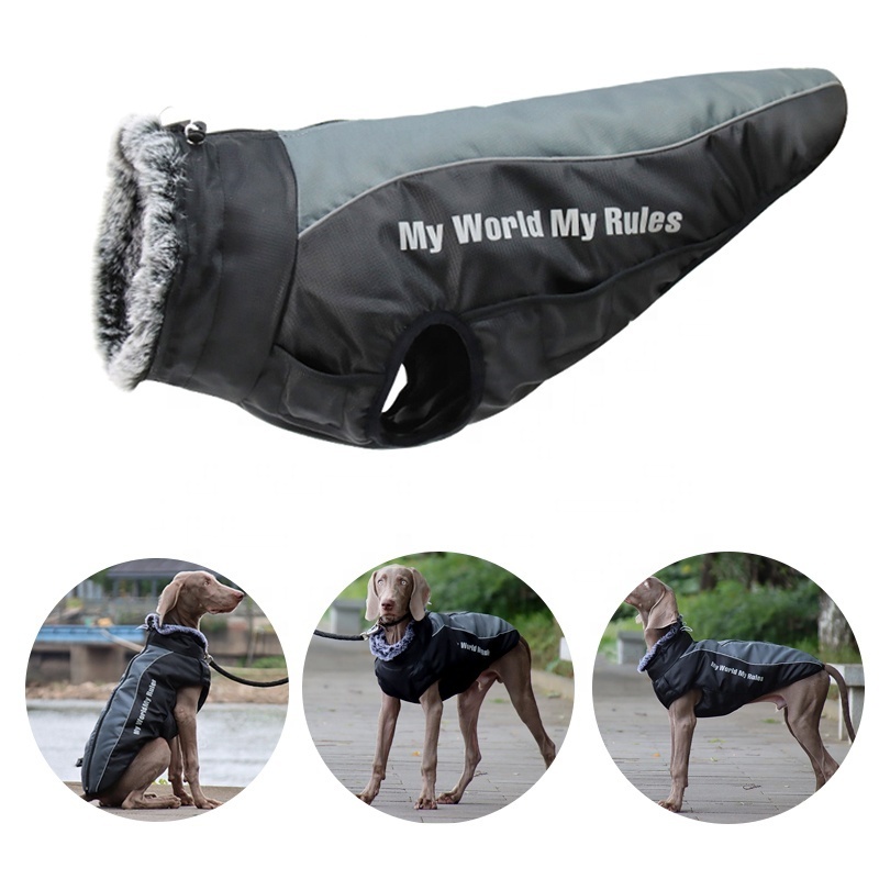 Windproof Water Repellent Pet Apparel Warm Padded Hunting Large Winter Dog Thick Vest for Outdoor