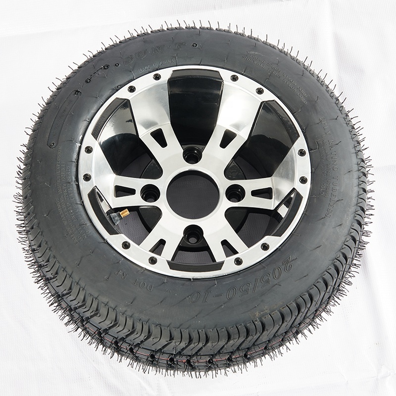 Wholesale 10inch alloy wheel rims and 205/50-10  vacuum tires for go karts golf carts hunting cars club cars