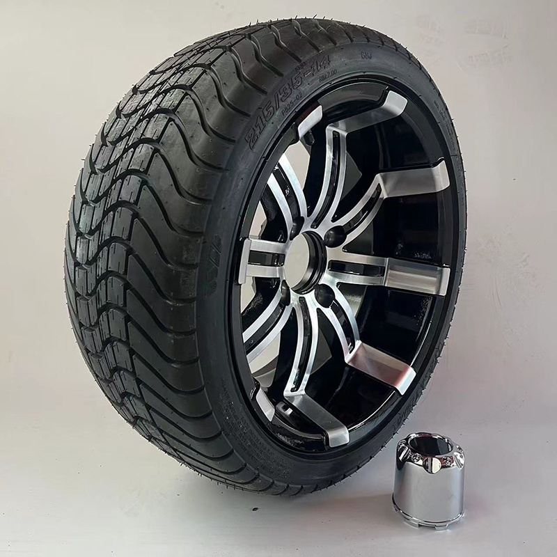 ATV/UTV/Go Kart 14inch rims with tires 215/35-14 aluminum alloy wheels