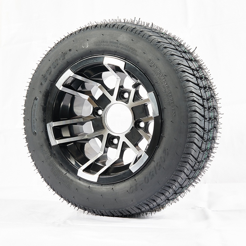 6 Ply 205/50-10 Tubeless Gray Golf Cart Tires and Wheels ATV and UTV Tires Genre