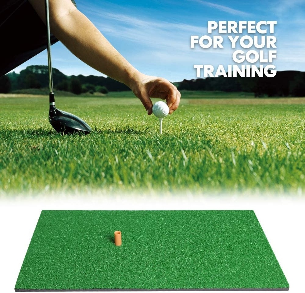 Premium Portable Indoor-Outdoor Golf Hitting Mat for Training Custom Residential Turf for Backyard Swing Practice