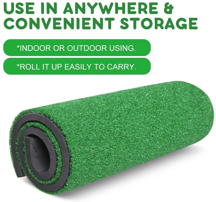 Premium Portable Indoor-Outdoor Golf Hitting Mat for Training Custom Residential Turf for Backyard Swing Practice