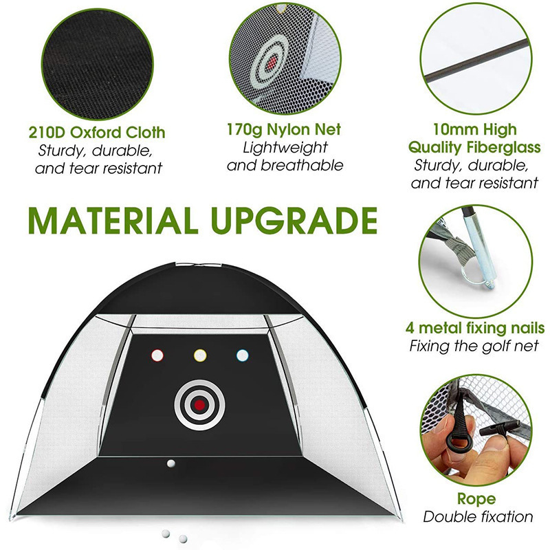 High Quality Portable Golf Hitting Nets Indoor and Outdoor Backyard Training Aids with Target for Chipping and Swing Practice