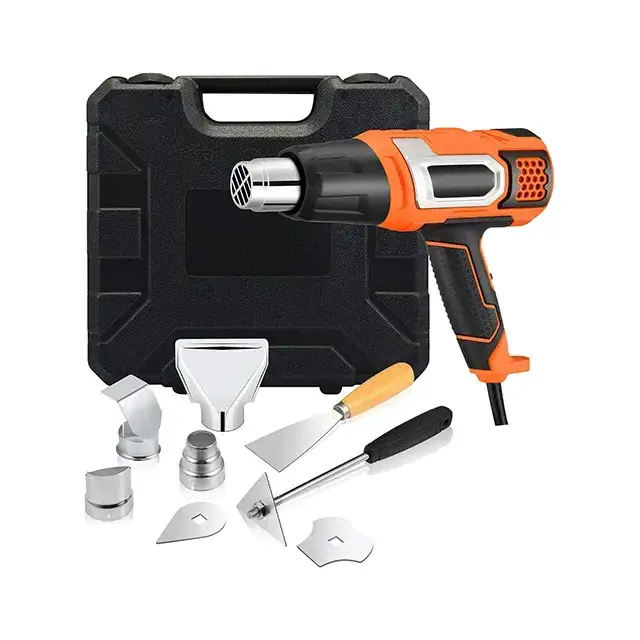 Heat Gun 1500 Watt Variable Temperature Control Heating Protect Heat Gun for Shrink Wrapping, Paint Removal, Wiring, Tub