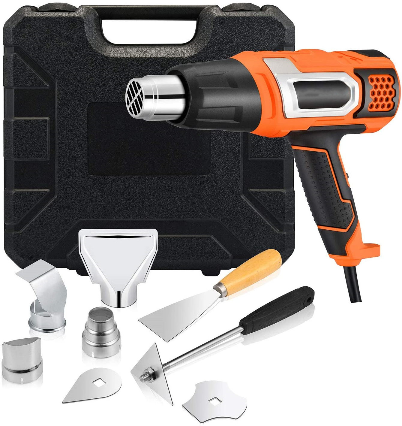 Heat Gun 1500 Watt Variable Temperature Control Heating Protect Heat Gun for Shrink Wrapping, Paint Removal, Wiring, Tub