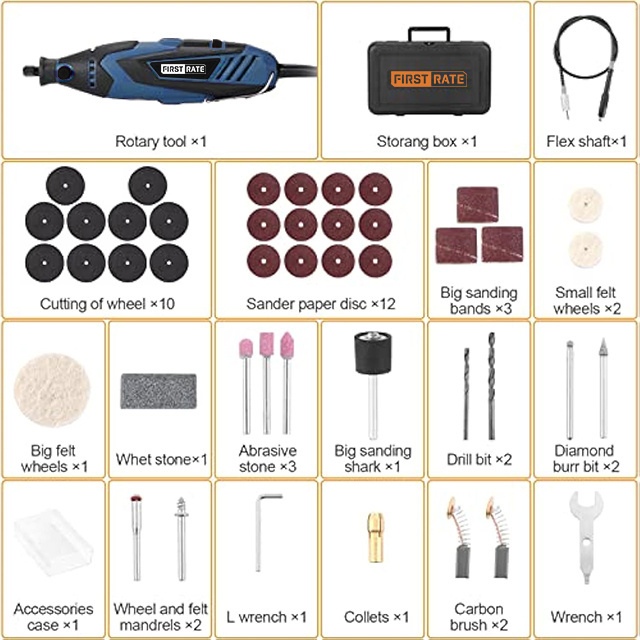 High Speed 32000rpm Multifunction Engraving Pen 135W Mini Grinder Set Kit Electric Mini Rotary Tool Kit