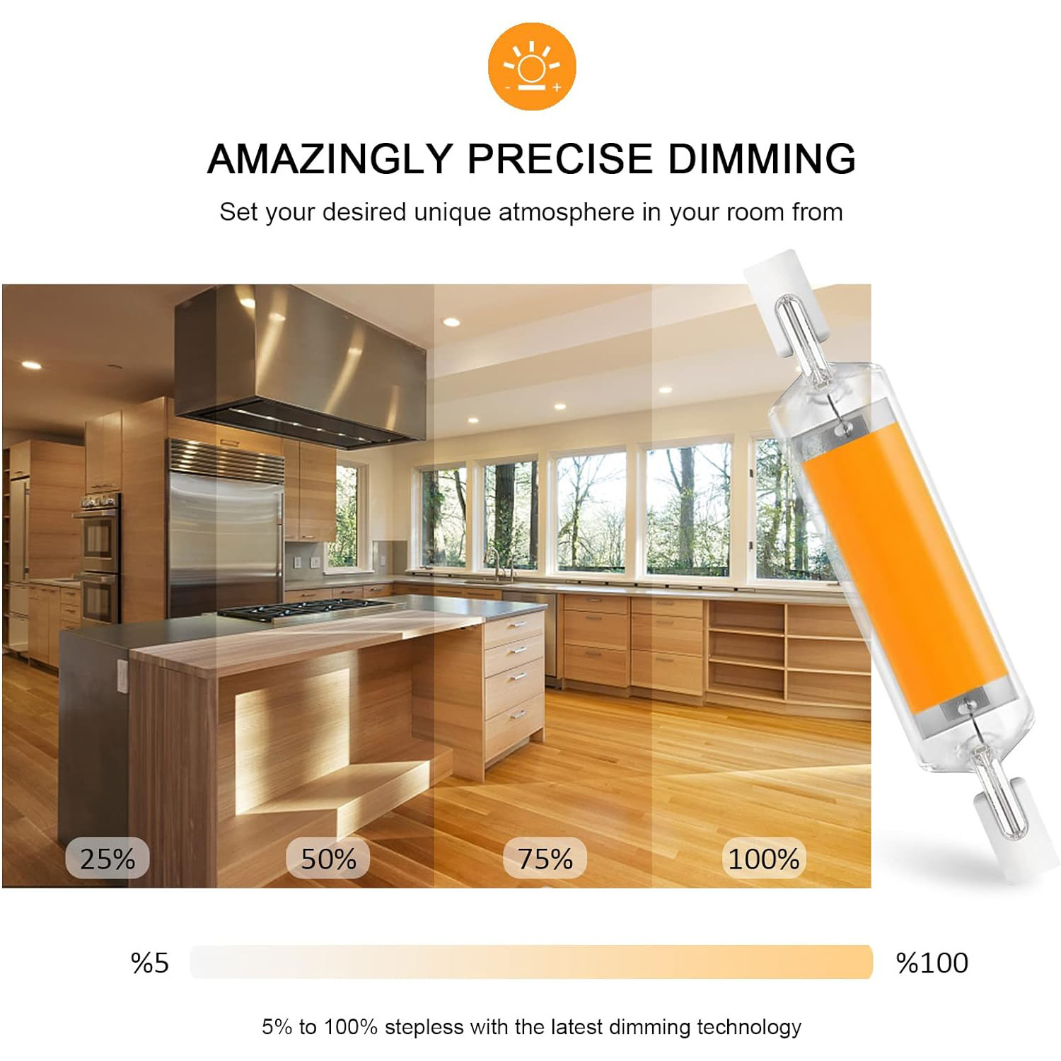 78MM LED Floodlight 110V 220V 5W 10W Double Ended Light COB Glass R7S Bulb Replacement For Home Lighting Floor Lamps