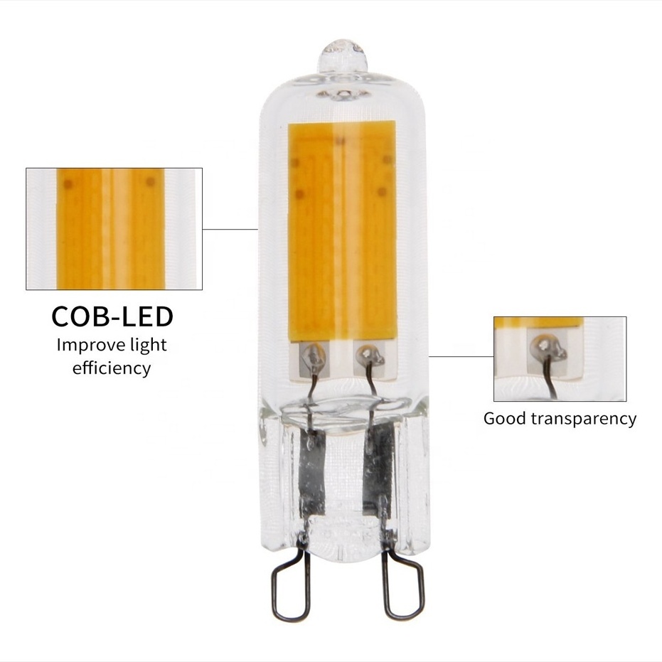 G9 lighting led 220V 110V 3W COB LED Bulb Glass Body White Warm White LED Source Lighting Replace Crystal Light Old Halogen Bulb