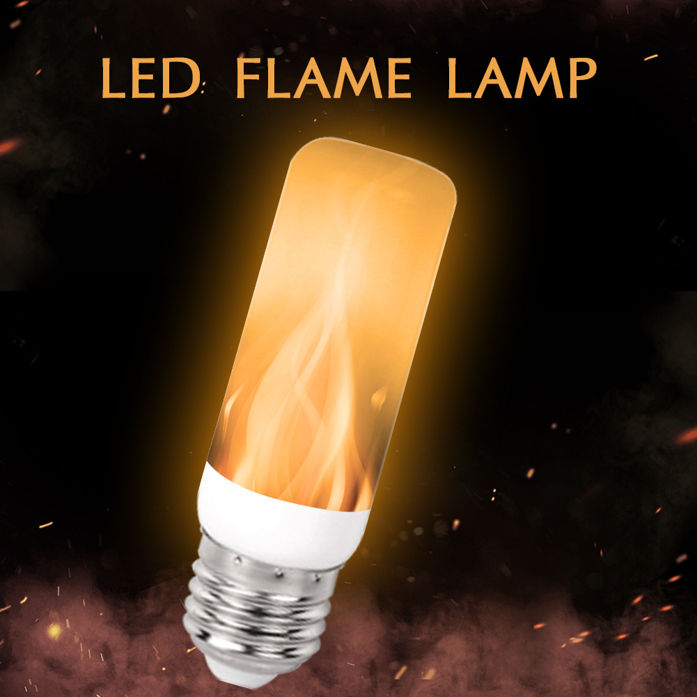 E14 E27 LED Flame Light Bulb AC85V-265V 5W Fire lamp Corn Bulb Flickering LED Light Dynamic Flame Effect for Home Lighting