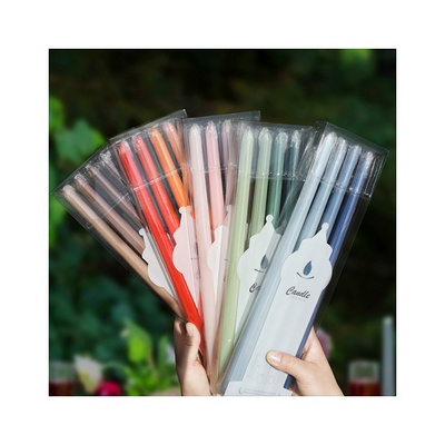 30.5cm long rod column colored candles for wedding table top candlestick decoration wax and candle light dinner gradient candle