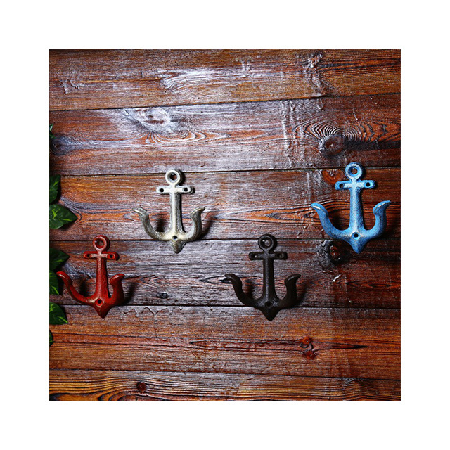 Antique Style Cast Iron Anchor shaped Wall-Mounted Coat Hat Towel Hanging Hooks for coffee shop Hot on Amazon