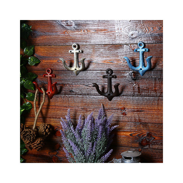 Antique Style Cast Iron Anchor shaped Wall-Mounted Coat Hat Towel Hanging Hooks for coffee shop Hot on Amazon