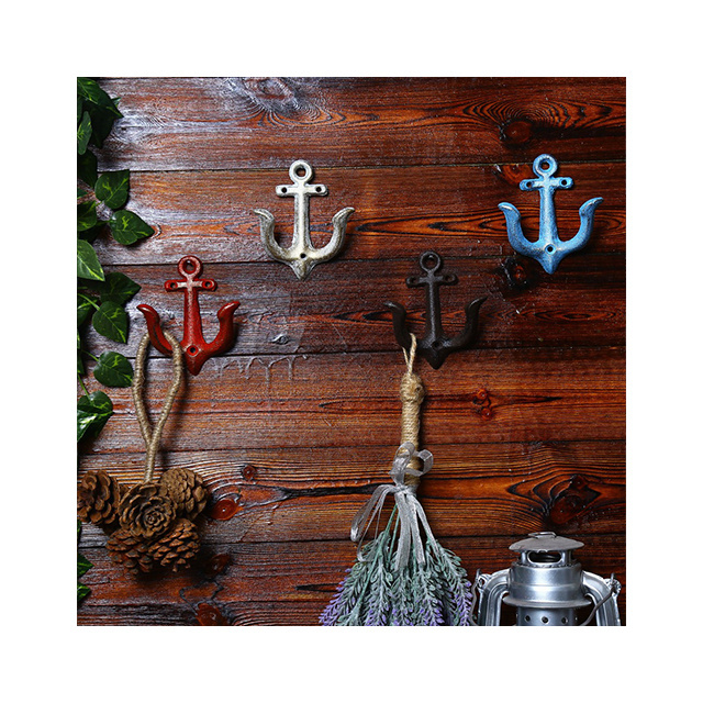 Antique Style Cast Iron Anchor shaped Wall-Mounted Coat Hat Towel Hanging Hooks for coffee shop Hot on Amazon