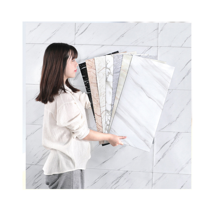 pvc marble wall pane slab tile for interior porcelain polished glazed marble look wall stickers 3d wall effect panels