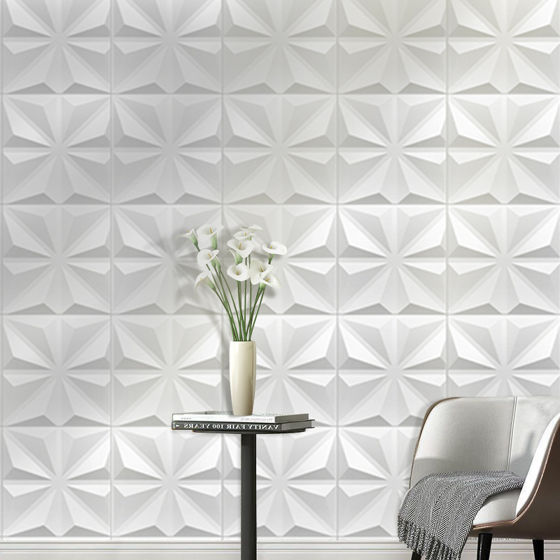 waterproof outdoor 3d plastic ceiling wall tiles pvc gold panel 50*50 30*30 60*60 design wallpaper for bedroom walls 3D