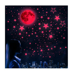 435-1003pcs Luminous Moon Glowing Stars Dot Fluorescent Stickers Children's Room Decoration Self-Adhesive Cartoon Stickers