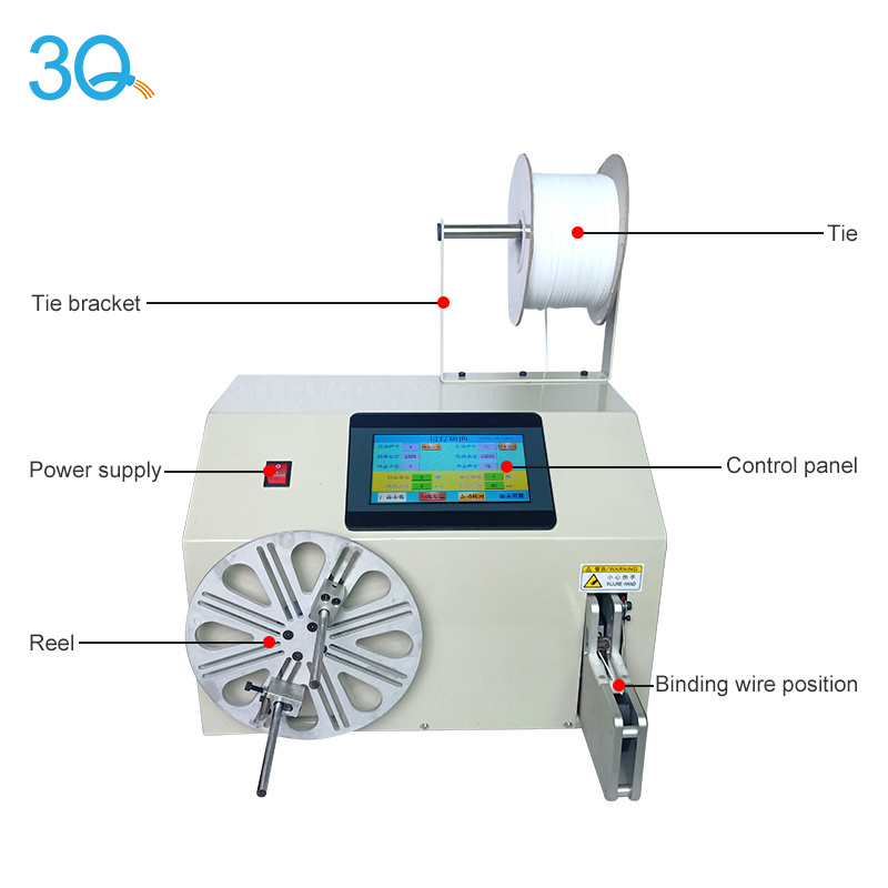 3Q Automatic Cutting Internet Cable Counting Meter Winding Binding Machine