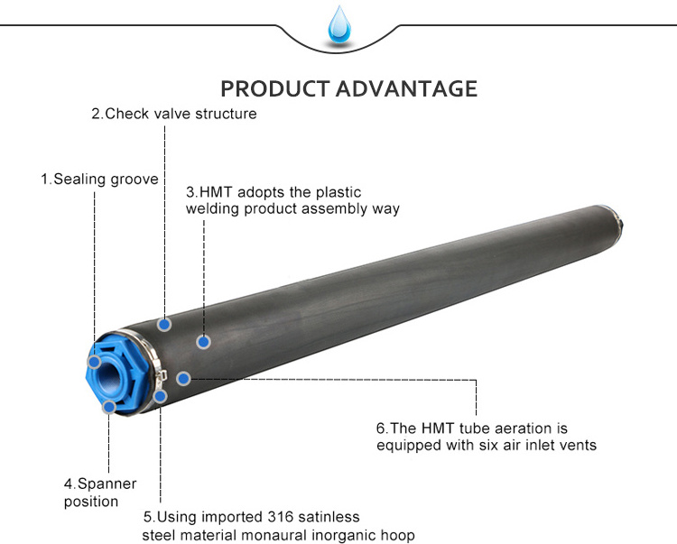 High Aeration Epdm Membrane Fine Bubble Tube Diffuser