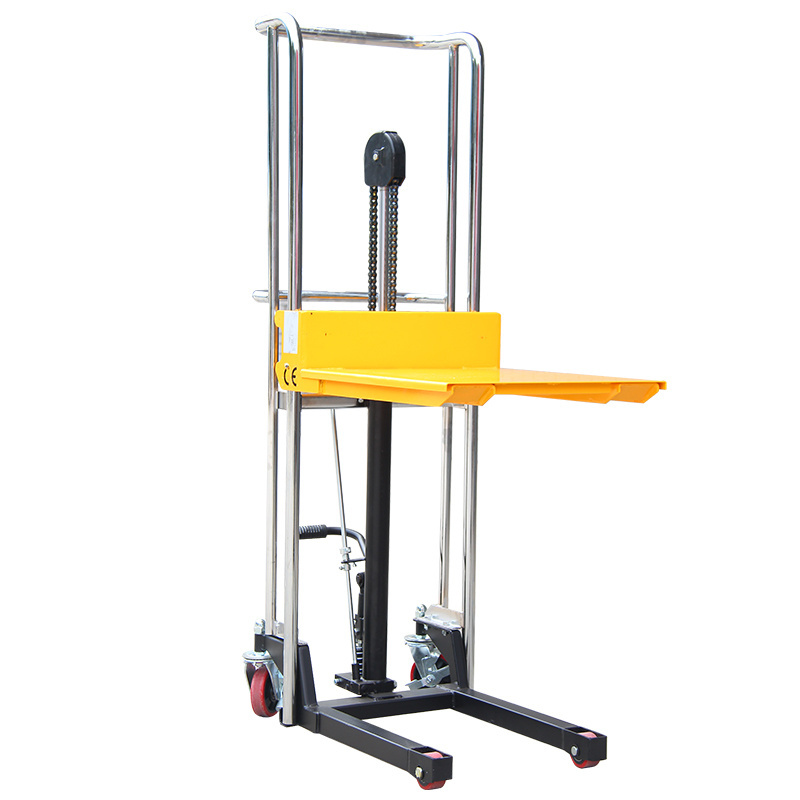 Professional Strong And Sturdy Hand Lift Mini Manual Hydraulic tire stacker forklift