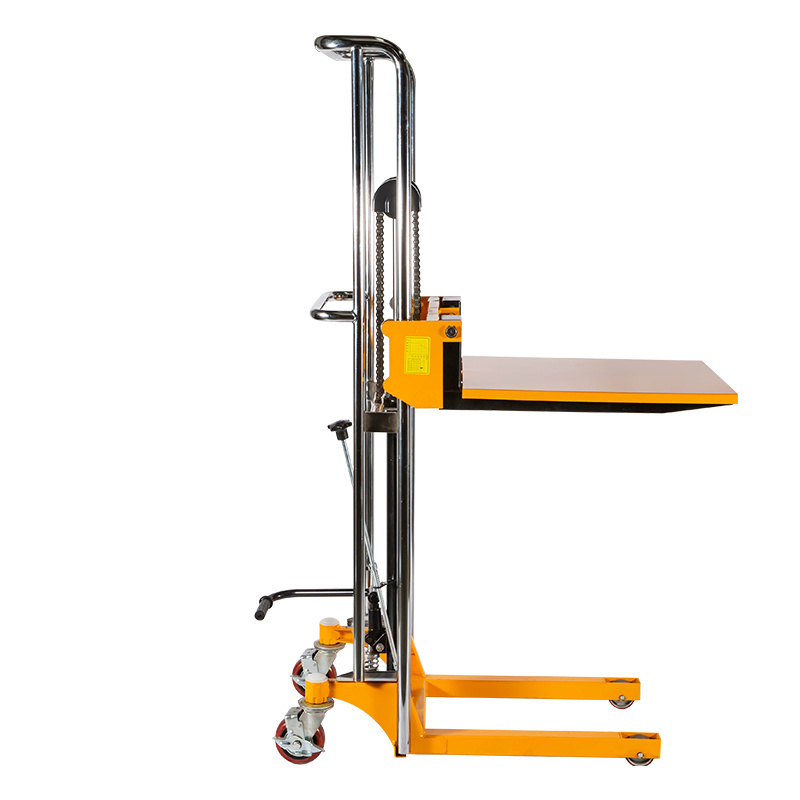 400 kg manual stacker lift tables hydraulic trolley pallet truck