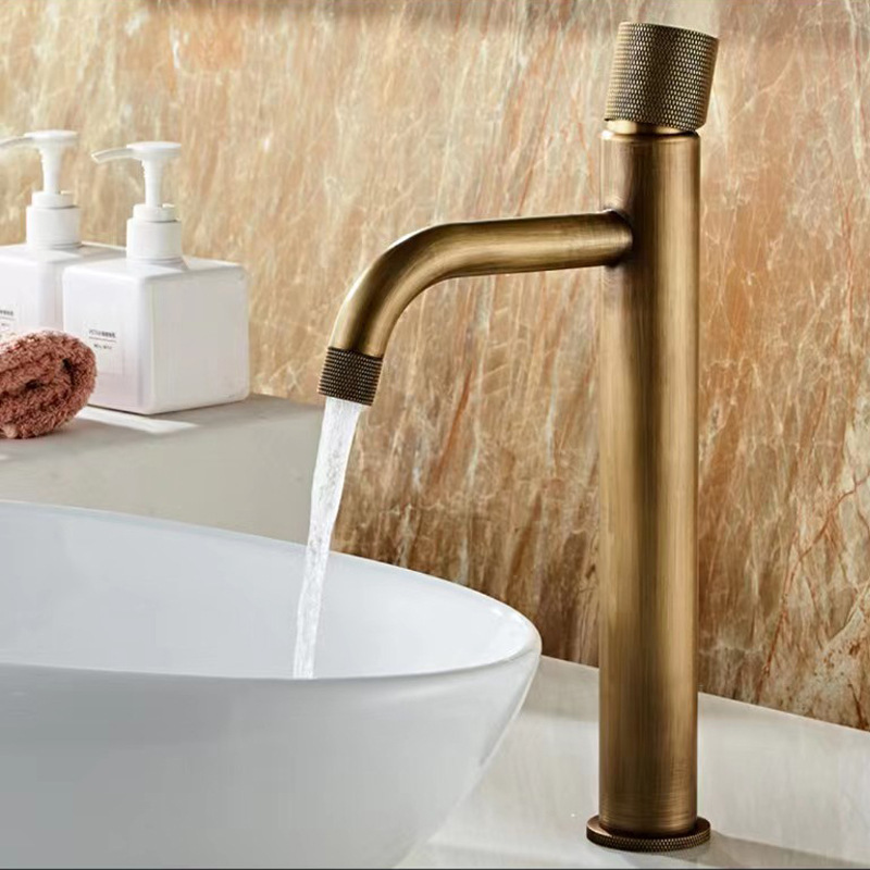 Classic antique faucet basin hot and cold table faucet bathroom cabinet balcony faucet copper