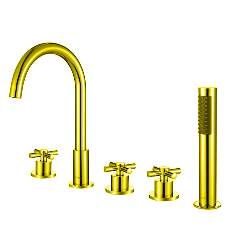 Modern luxury hotel bathroom faucet hot and cold water mixing valve brass shower faucet high pressure shower nozzle