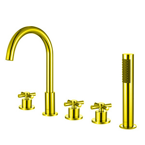 Modern luxury hotel bathroom faucet hot and cold water mixing valve brass shower faucet high pressure shower nozzle