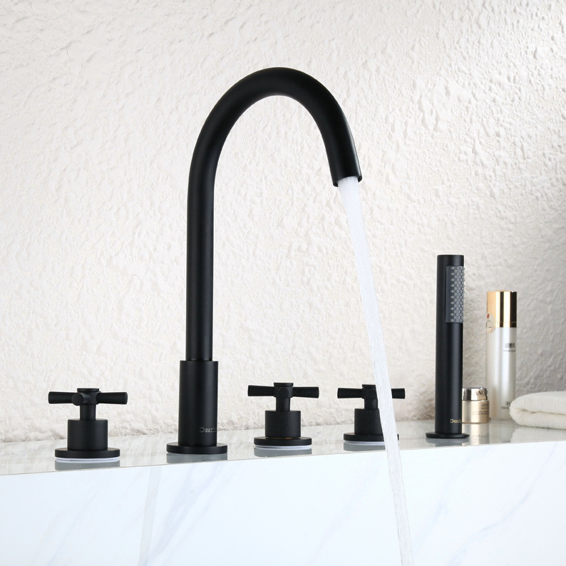 Modern luxury hotel bathroom faucet hot and cold water mixing valve brass shower faucet high pressure shower nozzle