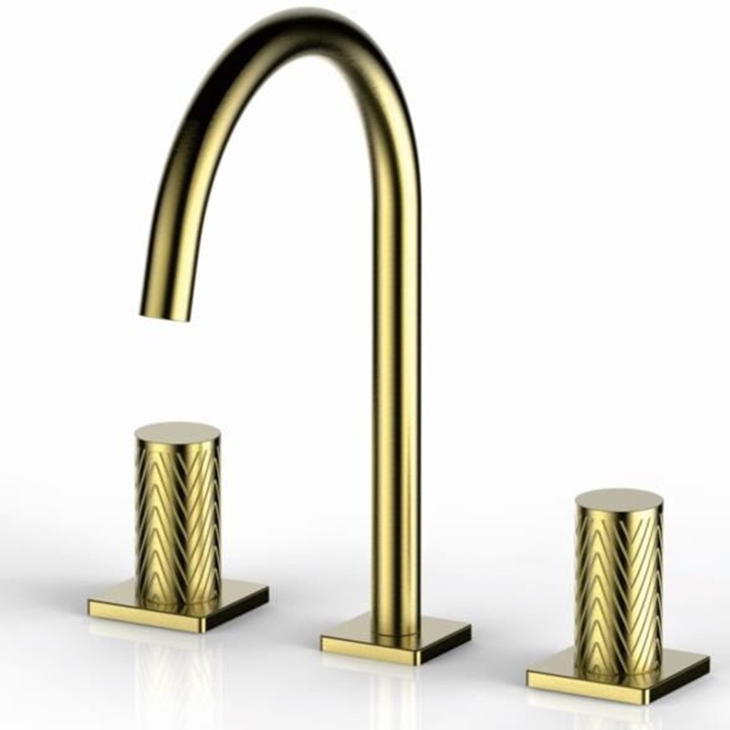 The latest brass double handle modern bathroom faucet bathroom basin type mixed valve faucet