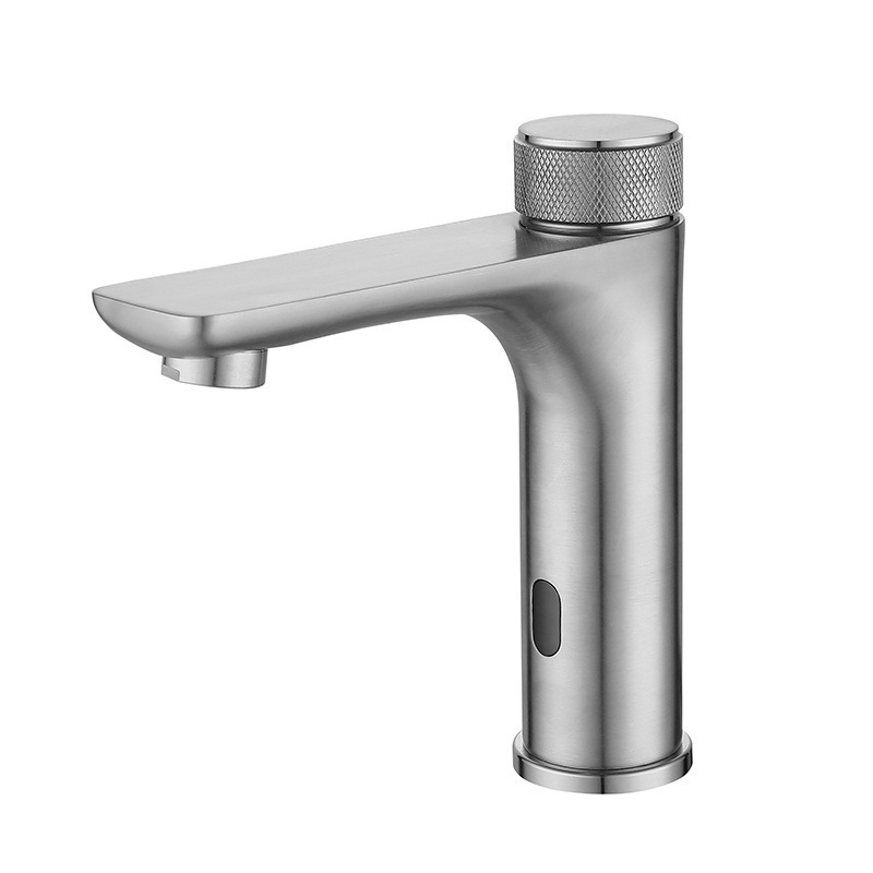 The latest hotel bathroom intelligent washbasin sensing faucet stainless steel cold and hot water outlet infrared sensing faucet