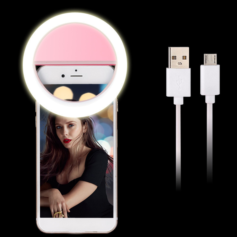 RK12  usb Rechargeable Fill Light phone photographic lighting rk 12 Photo Studio Selfie Live Clip-on led ring light rk12