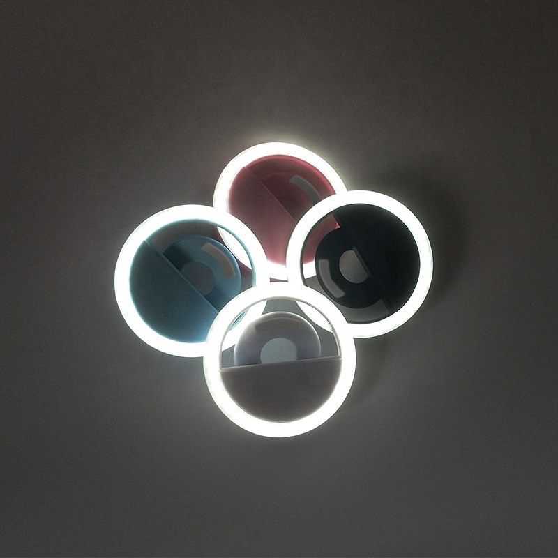 RK12  usb Rechargeable Fill Light phone photographic lighting rk 12 Photo Studio Selfie Live Clip-on led ring light rk12