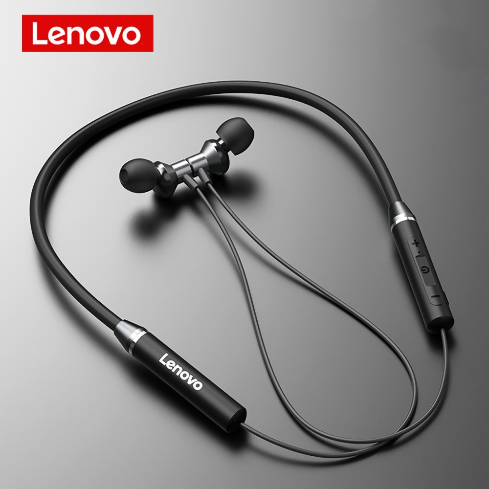 Original Lenovo HE05 wireless neckband sports running headphone Stereo Subwoofer Magnetic Headphones lenovo he05 earphones