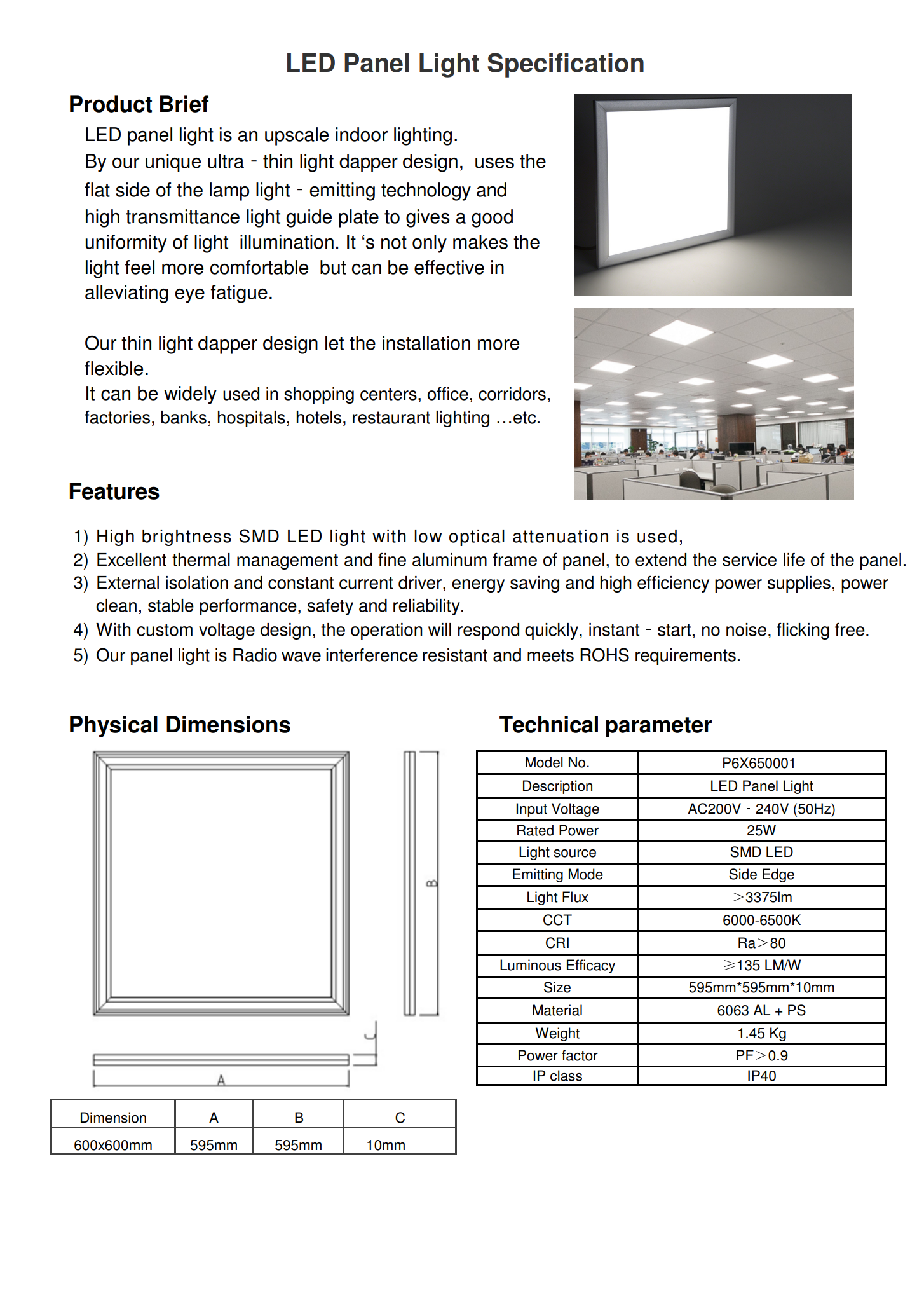 Office lighting High Brightness  Approval 595*595 cct led ceiling panels lamp  Back lit led panel Light