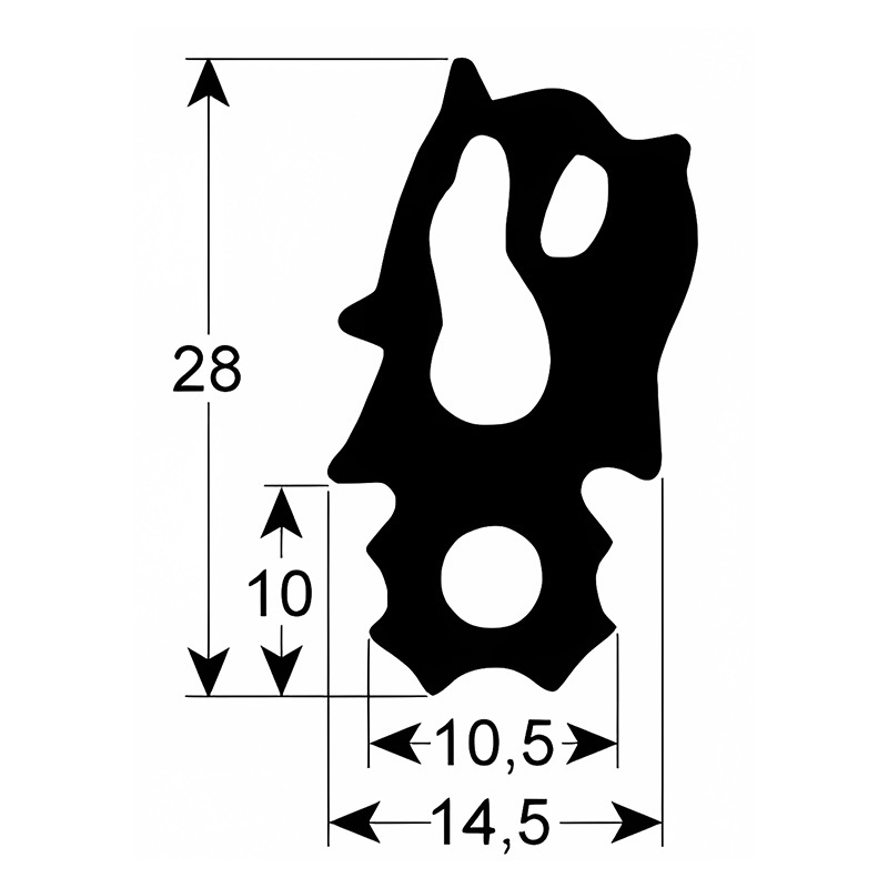 Extruded Solid Rubber Silicone Door Gasket For rational oven cooking systems