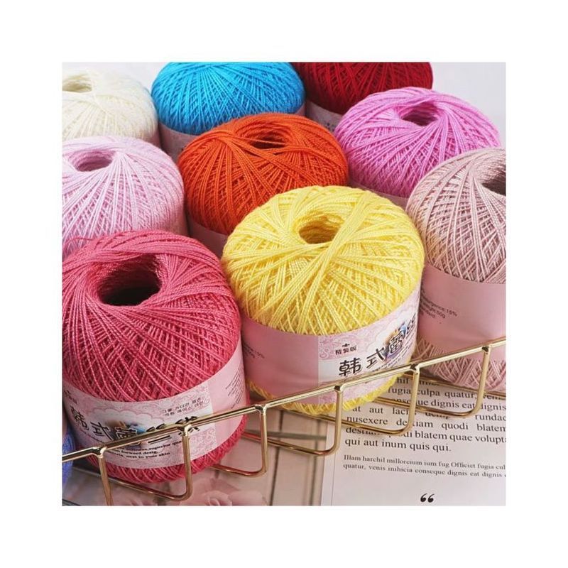 Spring And Summer DIY Lace Line Flower Edging 100%  Cotton Crocheted Thread Crochet Yarn